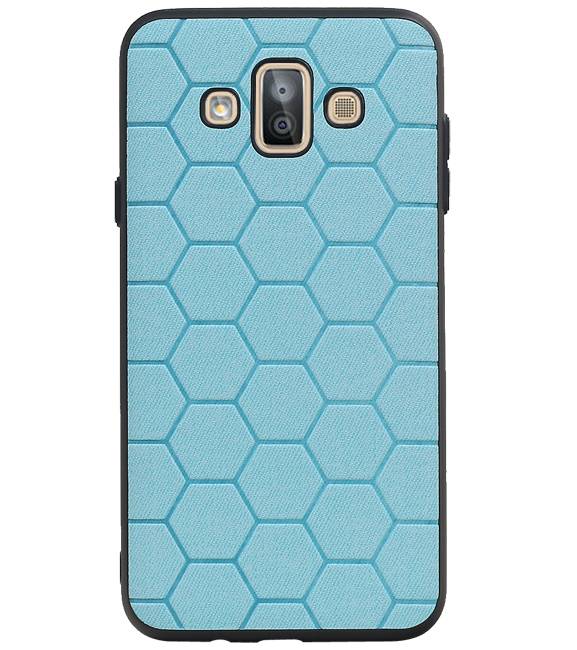 Hexagon Hard Case for Samsung Galaxy J7 Duo Blue