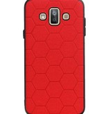 Custodia rigida esagonale per Samsung Galaxy J7 Duo Red