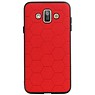 Hexagon Hard Case pour Samsung Galaxy J7 Duo Rouge