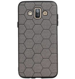 Étui rigide hexagonal pour Samsung Galaxy J7 Duo Gris