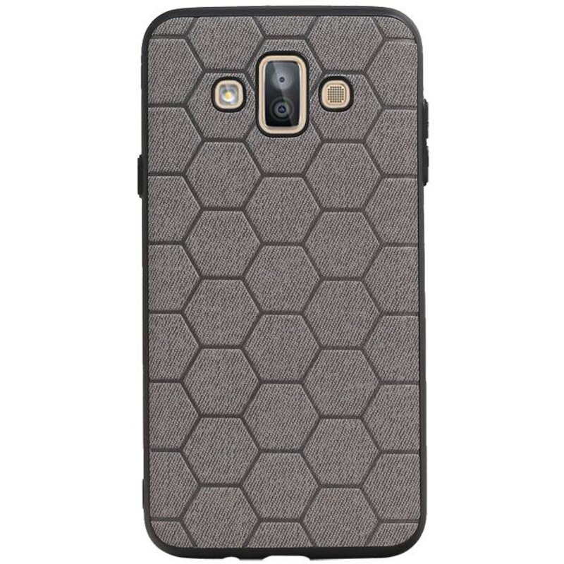 Étui rigide hexagonal pour Samsung Galaxy J7 Duo Gris
