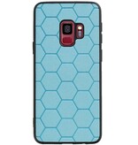 Étui rigide hexagonal pour Samsung Galaxy S9 bleu