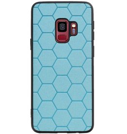 Étui rigide hexagonal pour Samsung Galaxy S9 bleu