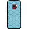 Étui rigide hexagonal pour Samsung Galaxy S9 bleu