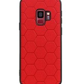 Hexagon Hard Case voor Samsung Galaxy S9 Rood