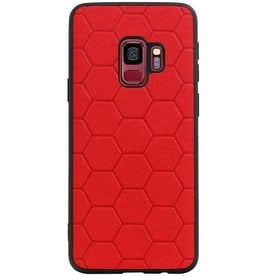 Hexagon Hard Case voor Samsung Galaxy S9 Rood