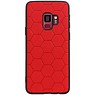 Estuche rígido hexagonal para Samsung Galaxy S9 rojo