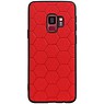 Étui rigide hexagonal pour Samsung Galaxy S9 rouge