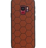 Hexagon Hard Case for Samsung Galaxy S9 Brown