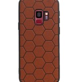 Hexagon Hard Case pour Samsung Galaxy S9 Brown
