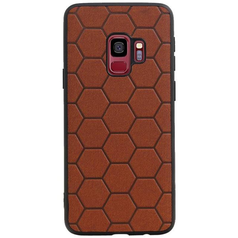 Hexagon Hard Case für Samsung Galaxy S9 Braun