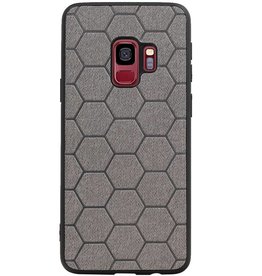 Étui rigide hexagonal pour Samsung Galaxy S9 gris