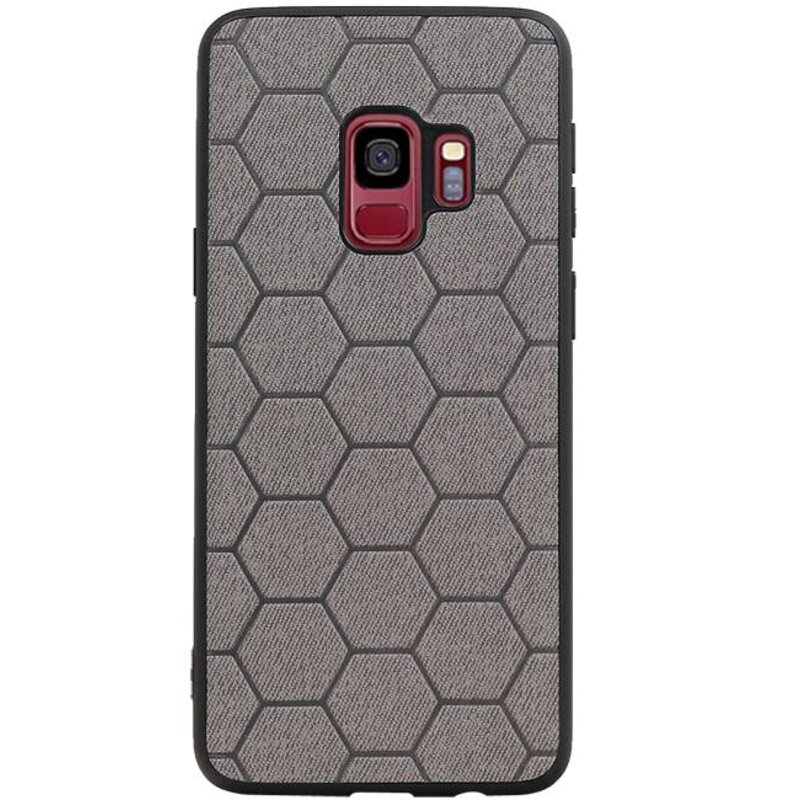 Étui rigide hexagonal pour Samsung Galaxy S9 gris