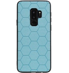 Étui rigide hexagonal pour Samsung Galaxy S9 Plus bleu