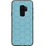 Étui rigide hexagonal pour Samsung Galaxy S9 Plus bleu