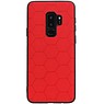 Estuche rígido hexagonal para Samsung Galaxy S9 Plus rojo