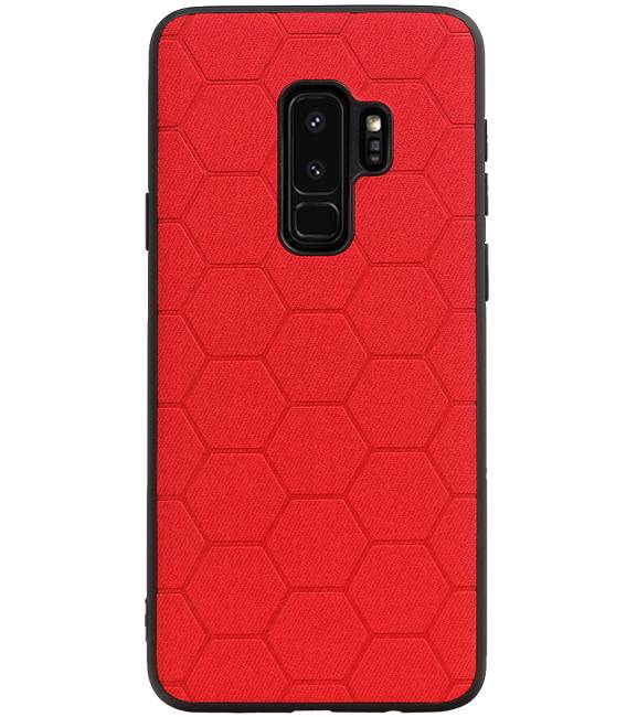 Estuche rígido hexagonal para Samsung Galaxy S9 Plus rojo