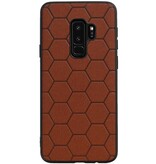 Hexagon Hard Case für Samsung Galaxy S9 Plus Braun