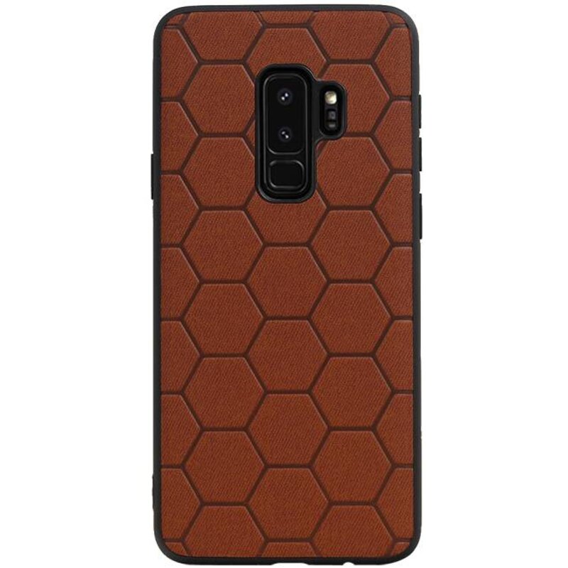 Hexagon Hard Case for Samsung Galaxy S9 Plus Brown