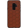 Hexagon Hard Case pour Samsung Galaxy S9 Plus Brown