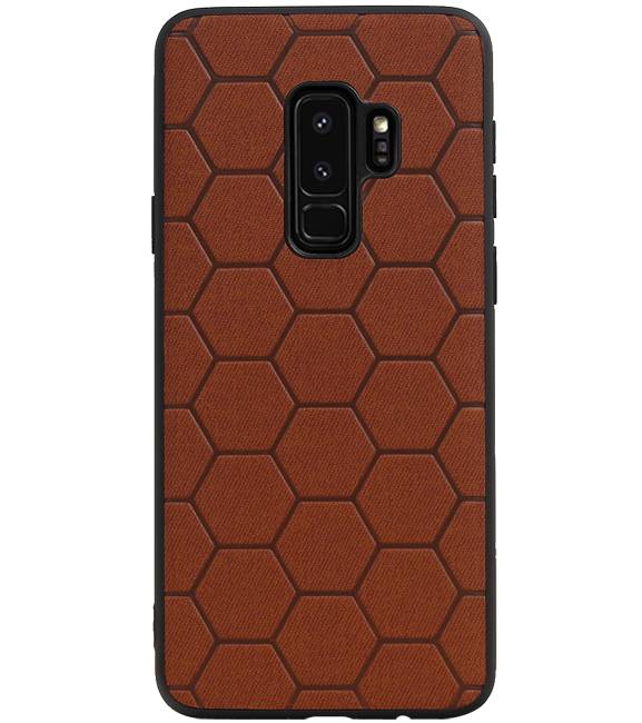 Hexagon Hard Case for Samsung Galaxy S9 Plus Brown