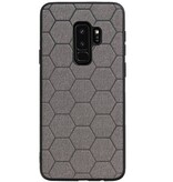 Estuche rígido hexagonal para Samsung Galaxy S9 Plus gris