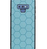 Estuche rígido hexagonal para Samsung Galaxy Note 9 azul