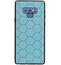 Estuche rígido hexagonal para Samsung Galaxy Note 9 azul