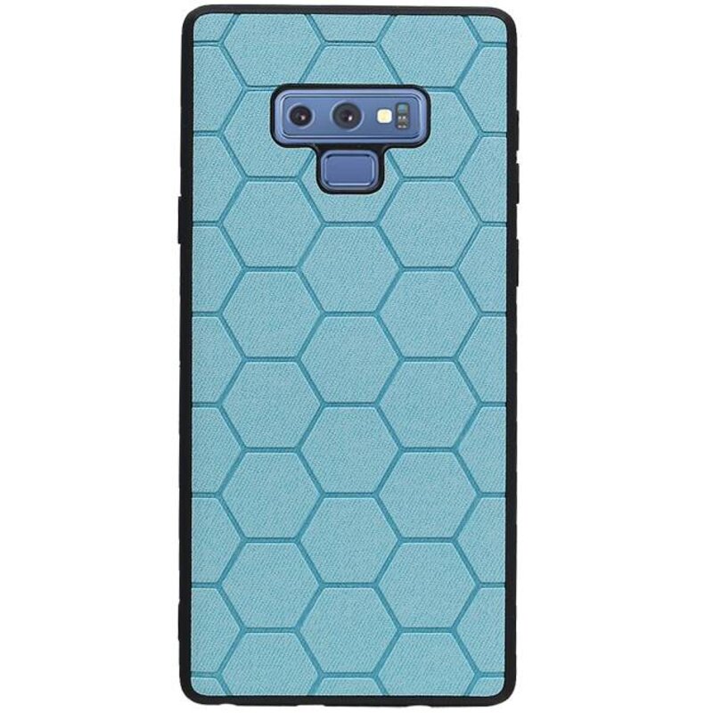 Estuche rígido hexagonal para Samsung Galaxy Note 9 azul