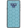 Étui rigide hexagonal pour Samsung Galaxy Note 9 bleu