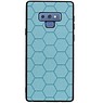 Étui rigide hexagonal pour Samsung Galaxy Note 9 bleu