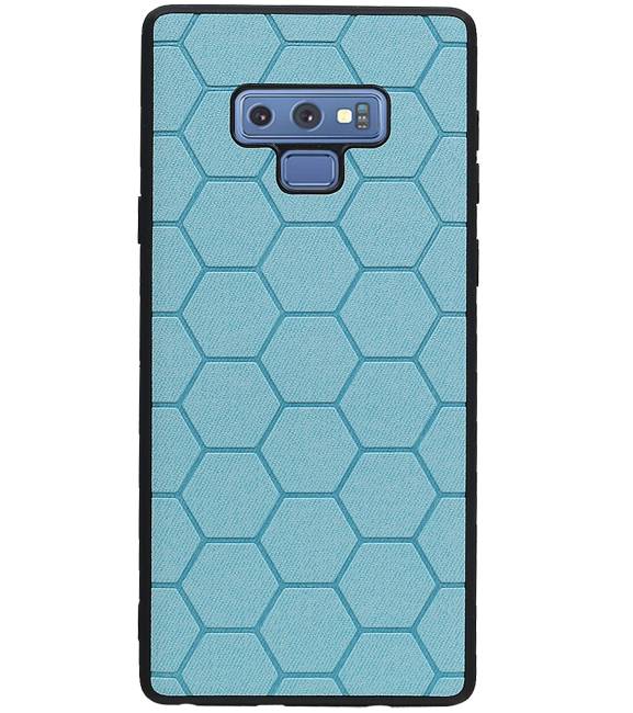 Estuche rígido hexagonal para Samsung Galaxy Note 9 azul