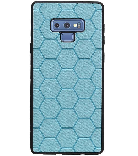 Étui rigide hexagonal pour Samsung Galaxy Note 9 bleu
