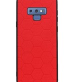 Custodia rigida esagonale per Samsung Galaxy Note 9 Red