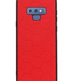 Hexagon Hard Case voor Samsung Galaxy Note 9 Rood