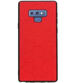 Estuche rígido hexagonal para Samsung Galaxy Note 9 Red