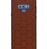 Estuche rígido hexagonal para Samsung Galaxy Note 9 Marrón