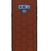 Hexagon Hard Case for Samsung Galaxy Note 9 Brown