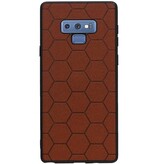 Hexagon Hard Case voor Samsung Galaxy Note 9 Bruin