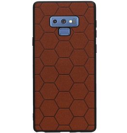 Estuche rígido hexagonal para Samsung Galaxy Note 9 Marrón