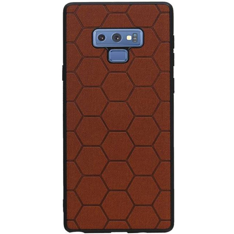 Hexagon Hard Case pour Samsung Galaxy Note 9 Brown