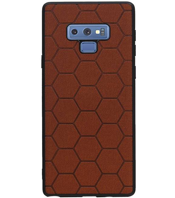 Estuche rígido hexagonal para Samsung Galaxy Note 9 Marrón