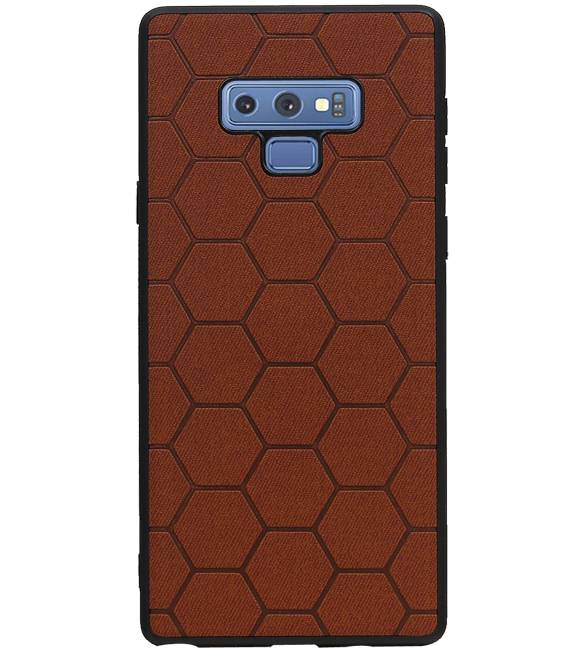 Hexagon Hard Case pour Samsung Galaxy Note 9 Brown