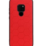 Custodia rigida esagonale per Huawei Mate 20 Rosso