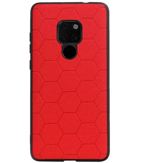 Custodia rigida esagonale per Huawei Mate 20 Rosso