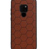 Estuche rígido hexagonal para Huawei Mate 20 marrón