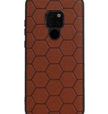 Hexagon Hard Case for Huawei Mate 20 Brown