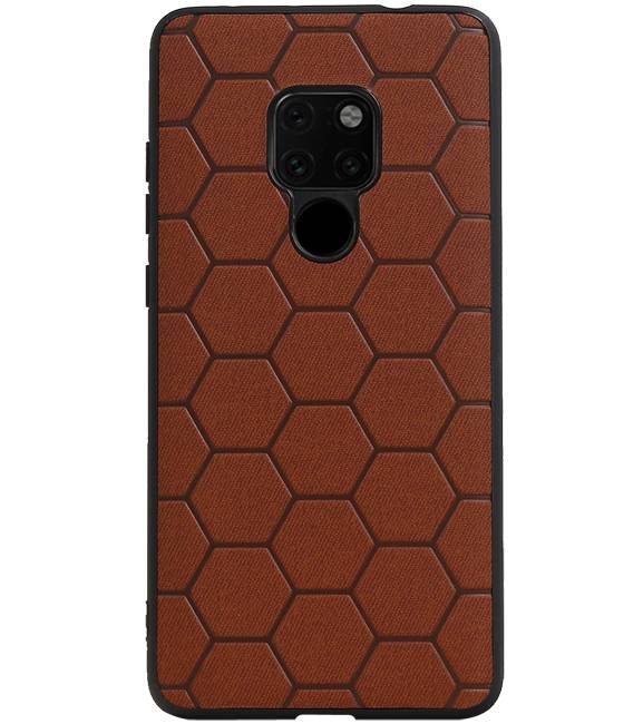 Hexagon Hard Case for Huawei Mate 20 Brown