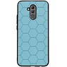 Étui rigide hexagonal pour Huawei Mate 20 Lite, bleu
