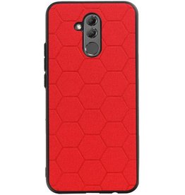 Estuche rígido hexagonal para Huawei Mate 20 Lite rojo